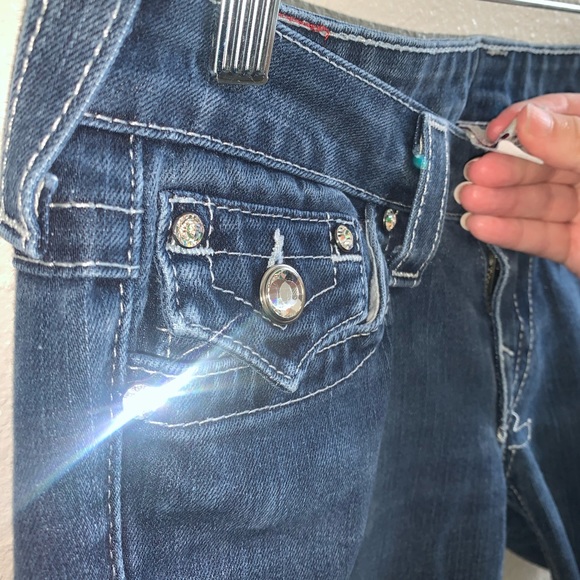 True Religion Disco J Cutoff jean shorts womens 28 - Picture 3 of 6